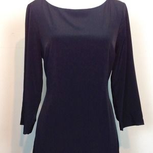 𝅺old Navy  Black Jack Classic Long Sleeve LBD Black Travel dress Size SP‎
